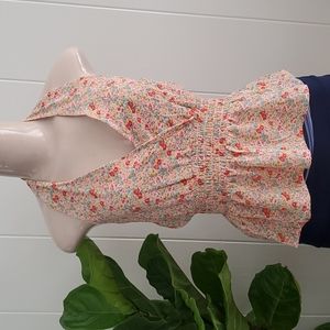 Monteau Los Angeles Women's Halter Top Floral Multi-colored Size Small